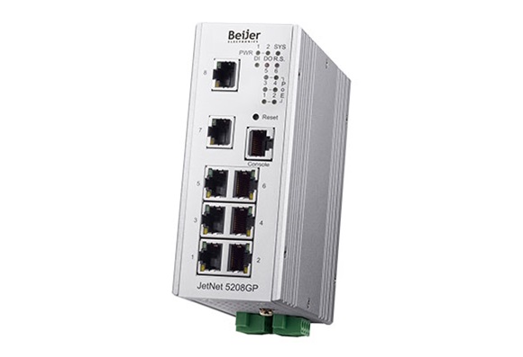 سوییچ صنعتی PoE مدیریتی کرنیکس Korenix beijer JetNet 5208GP-2F